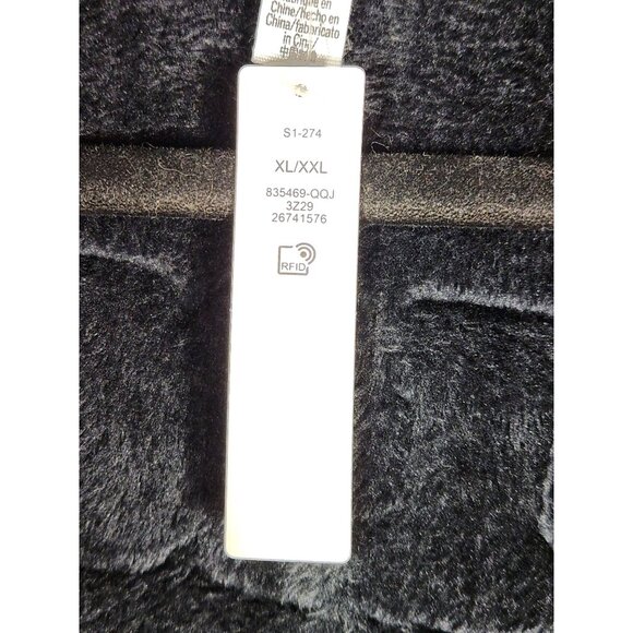 PINK by Victoria Secret Robe Black Super Soft Fluffy Calf Length NWT XXL - Picture 4 of 9